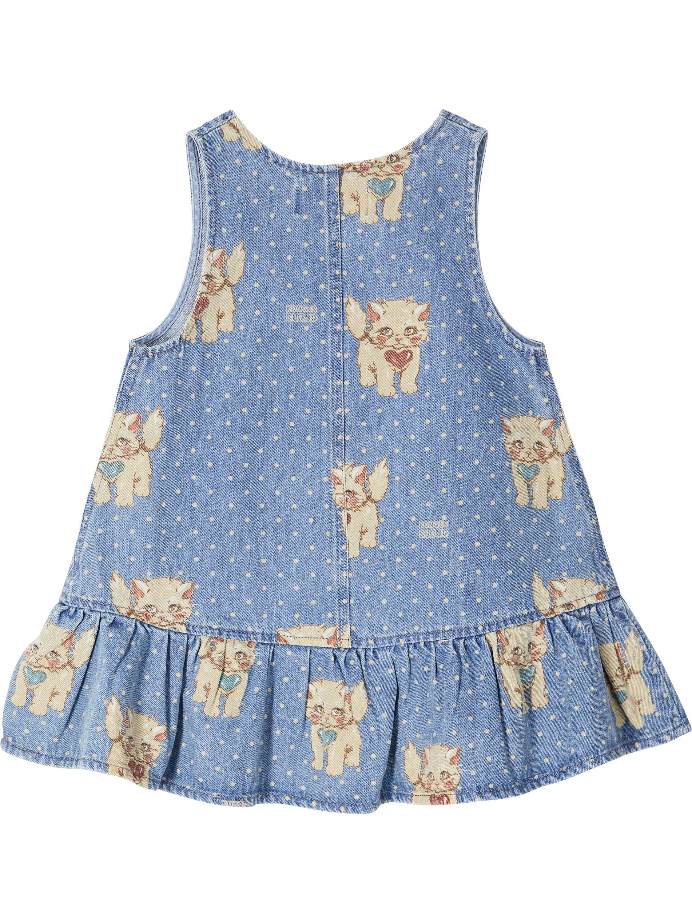 konges slojd 'Magot' dress with kitten motif – blue – UNGER.DE