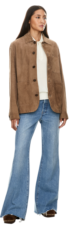 Velourslederjacke 'Julian' Cognac