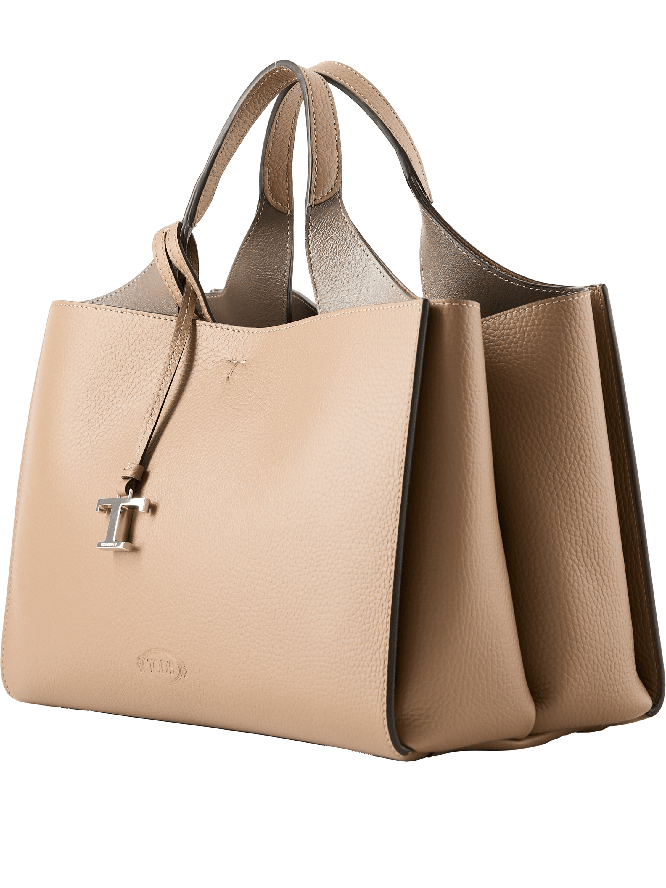 TOD'S Handtasche 'Apa Bag Small' Beige, Frontansicht – UNGER.DE