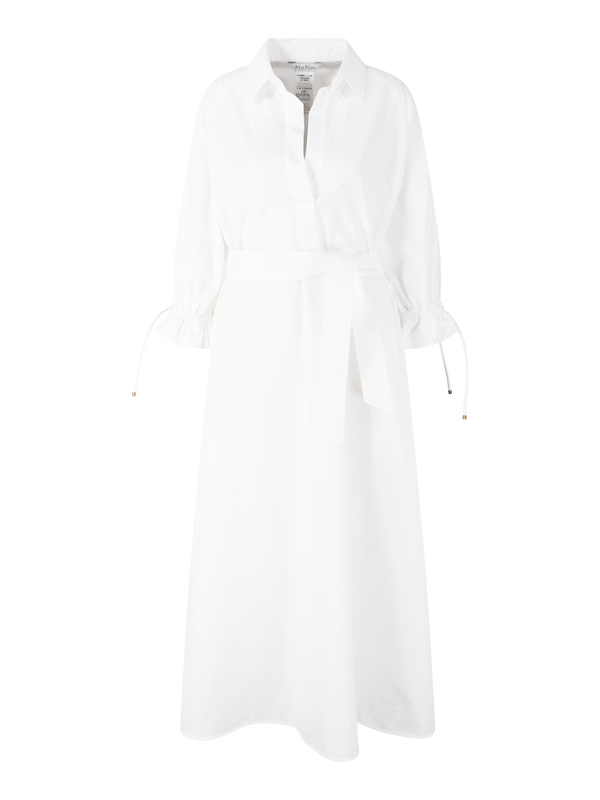 Midikleid 'Mirto' mit Taillengürtel Weiß