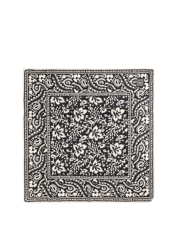 Seidenschal 'Paisley Hankie' Schwarz