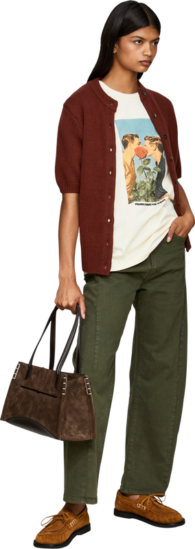 T-Shirt 'Kissing By The Rose Bush' Crème