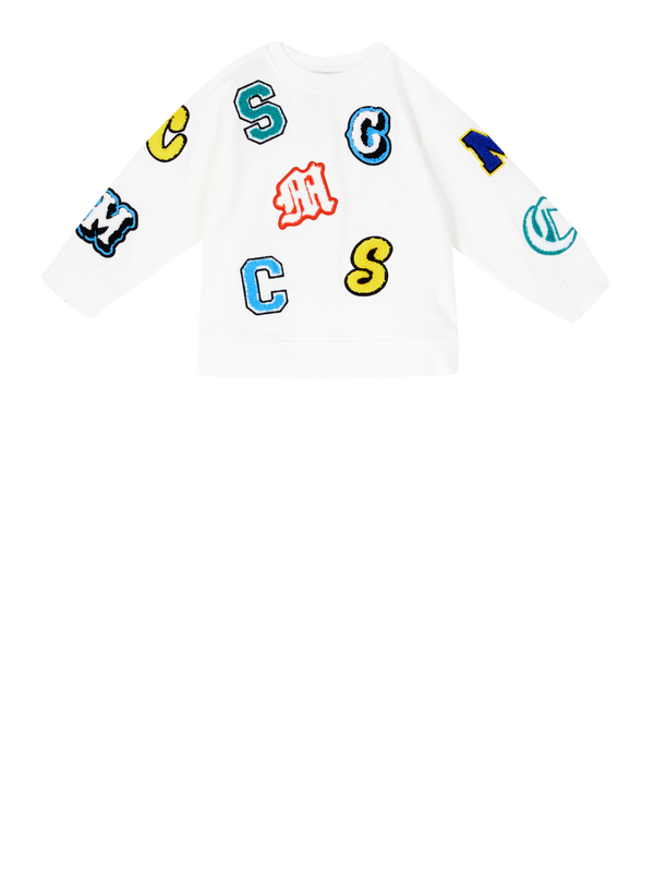Sweatshirt mit Patch Crème