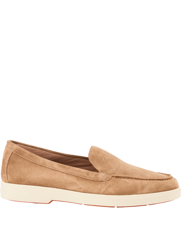 Loafer aus Veloursleder Hellbraun