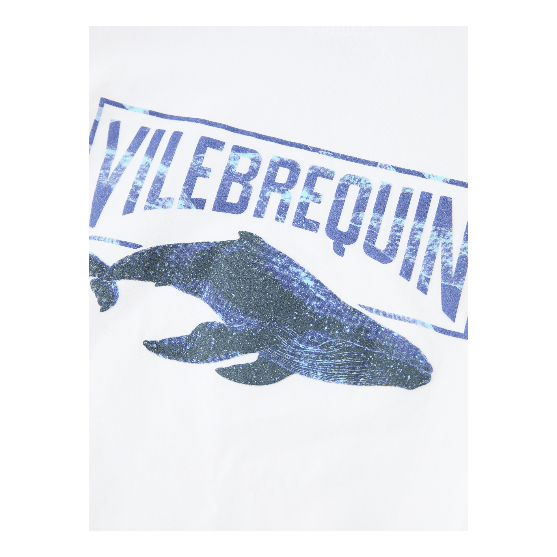 Vilebrequin T-Shirt mit Wal-Motiv Weiß, Frontansicht – UNGER.DE