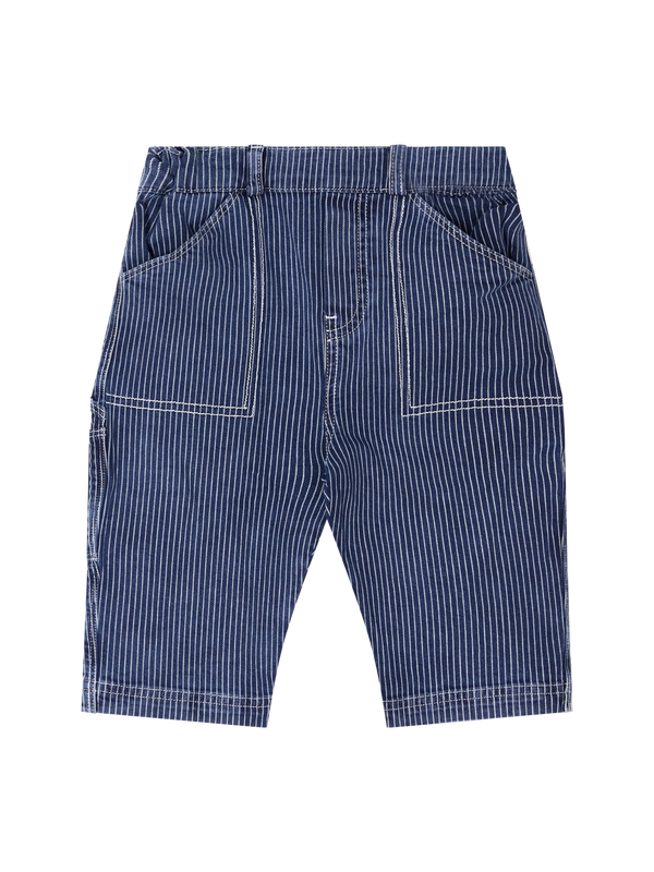 Gestreifte Denim 'Raye' Mittelblau