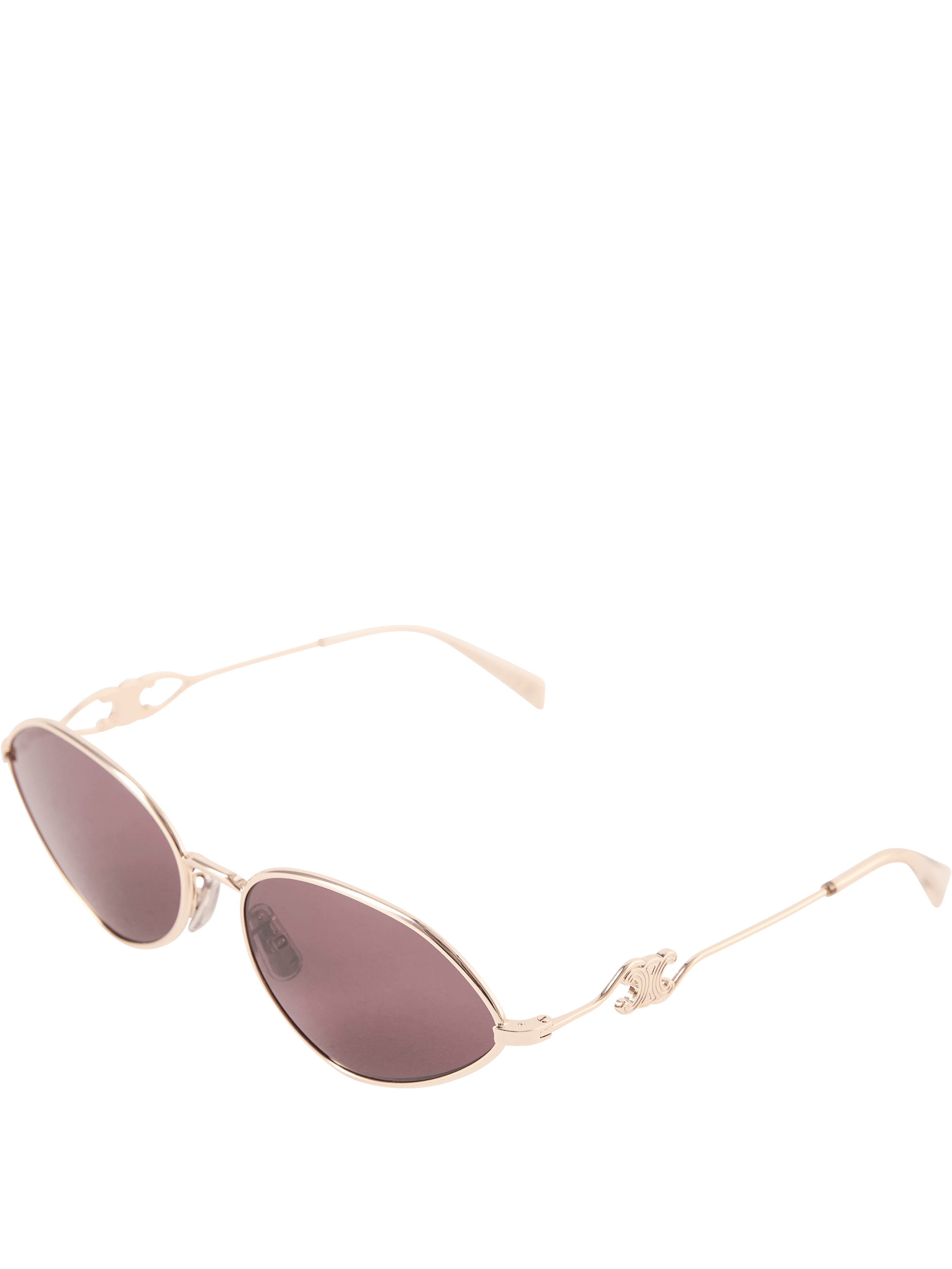 Celine Sonnenbrille 'Triomphe Wire 01' Rose Gold/Purple, Produktansicht – UNGER.DE