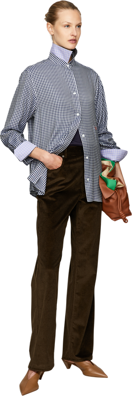 Cordhose Mit Logo-Patch Dunkelbraun
