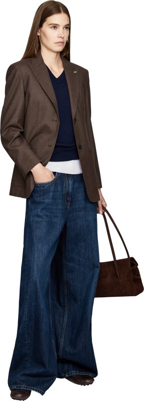 Einreihiger Cashmere-Blazer 'Bronte' Braun