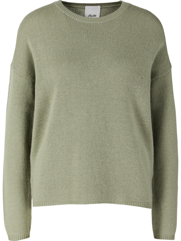 Cashmere crew-neck jumper green