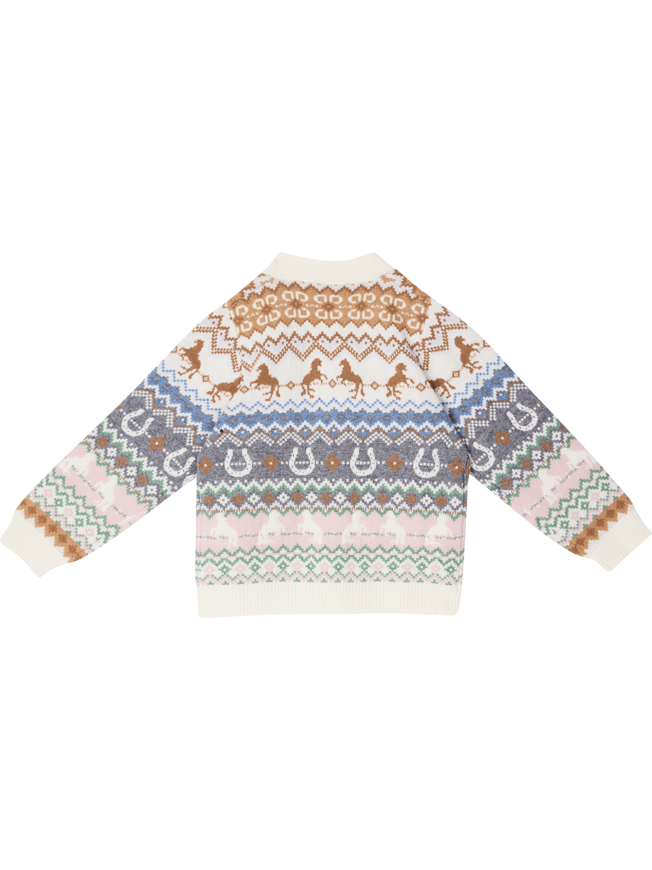 Stella McCartney Kids Wollstickjacke mit Pferdemotiven Multi – UNGER.DE