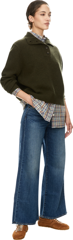 Straight-Leg Jeans 'Marlene' Mittelblau