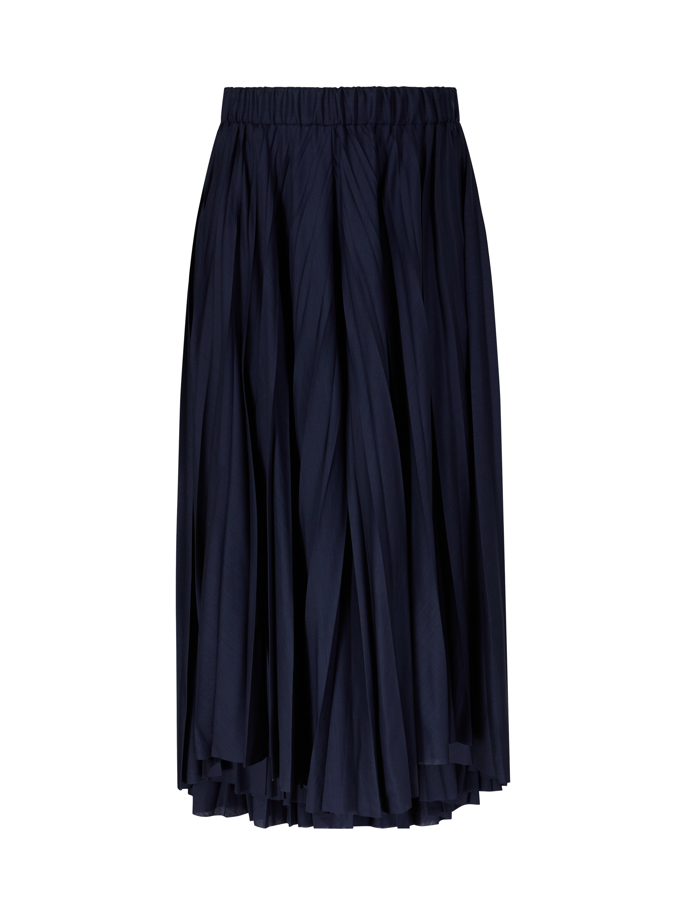 Pleated wool trousers Navy Blue