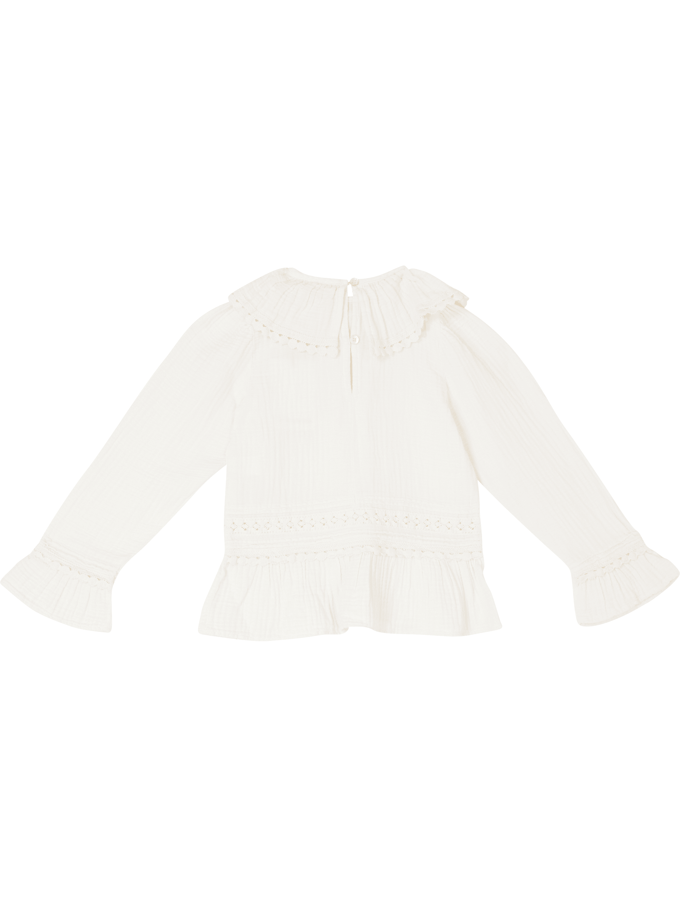 The New Society Musselin-Bluse 'Juno' mit Spitze Weiß – UNGER.DE