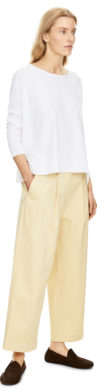 Langarmshirt aus Baumwolle Weiß