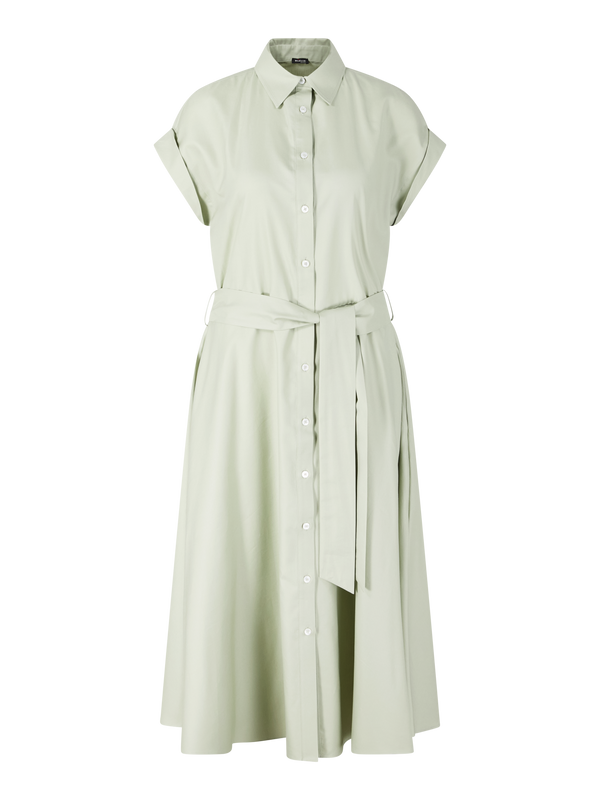 Blusenkleid mit Bindegürtel Olivgrün