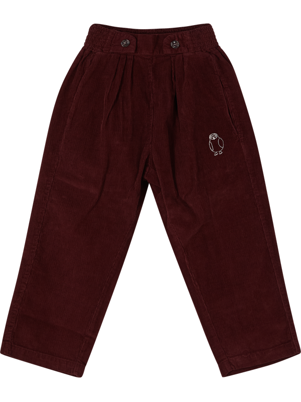 Cordhose 'Curious Owl corduroy' Bordeaux