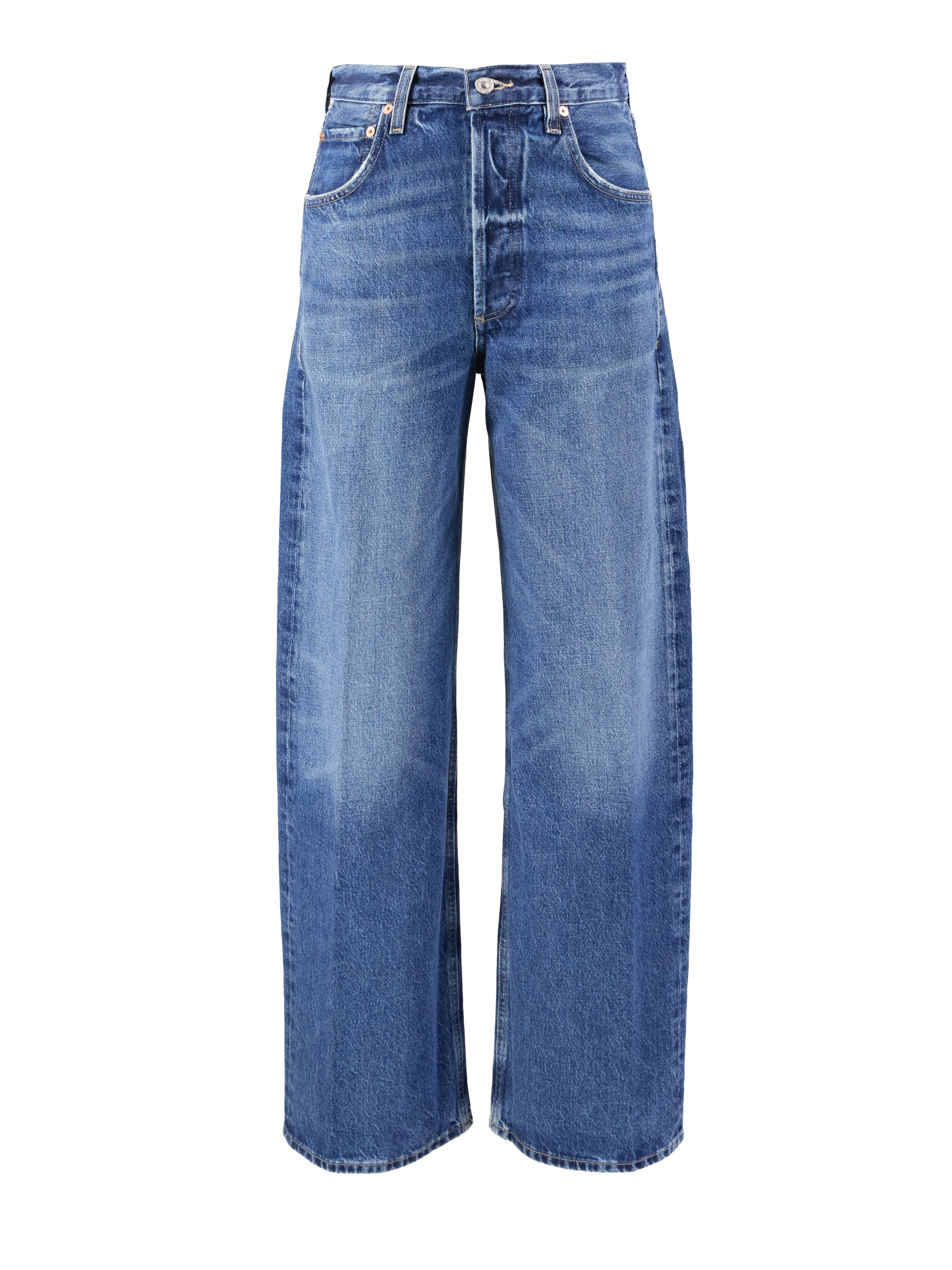 Wide-Leg Jeans 'Ayla' Mittelblau