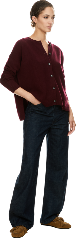 Bordeaux cashmere cardigan