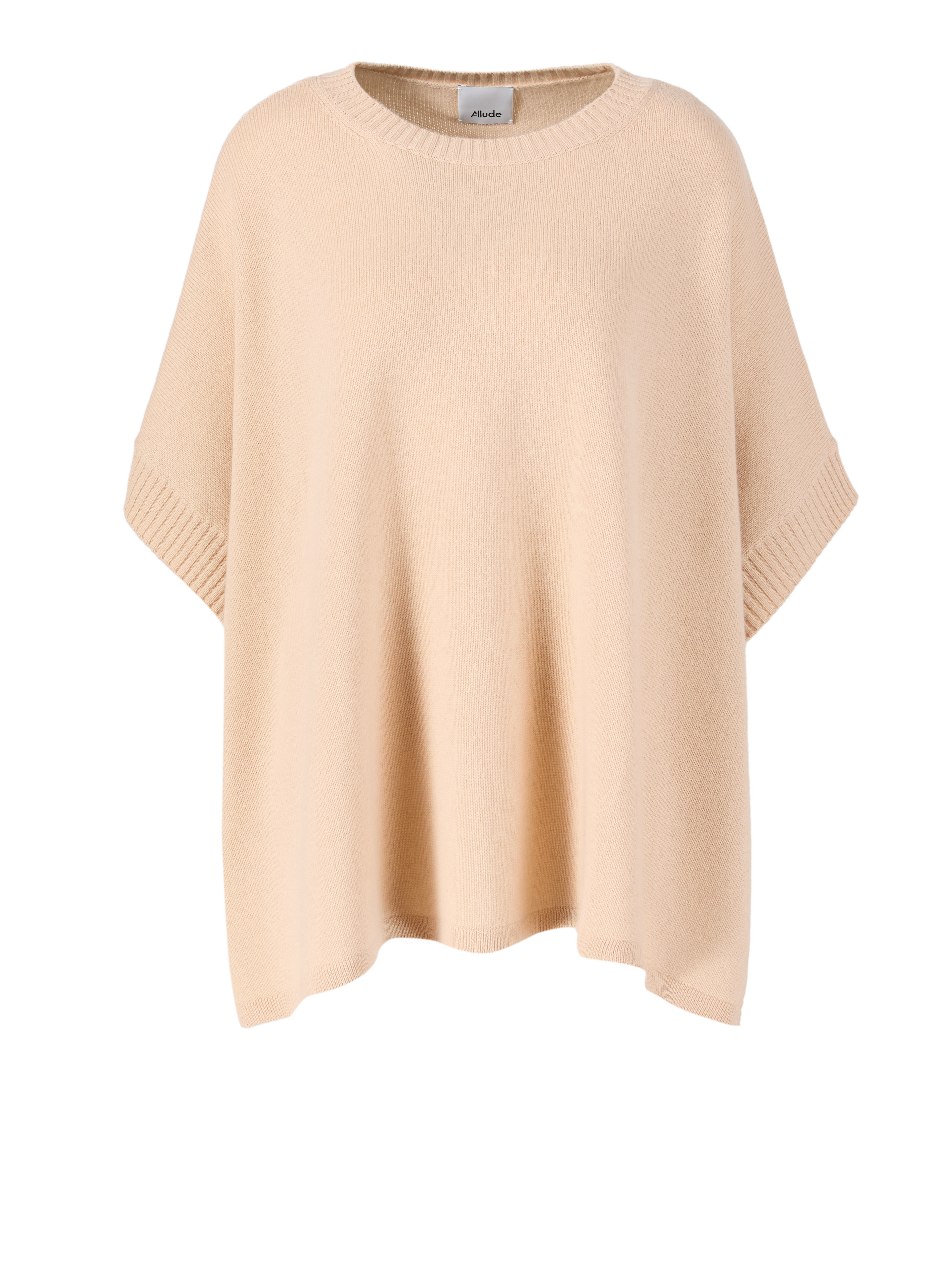 Woll-Cashmere-Poncho Beige