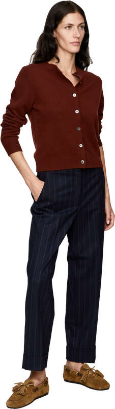 Cropped Cashmere-Strickjacke Terea
