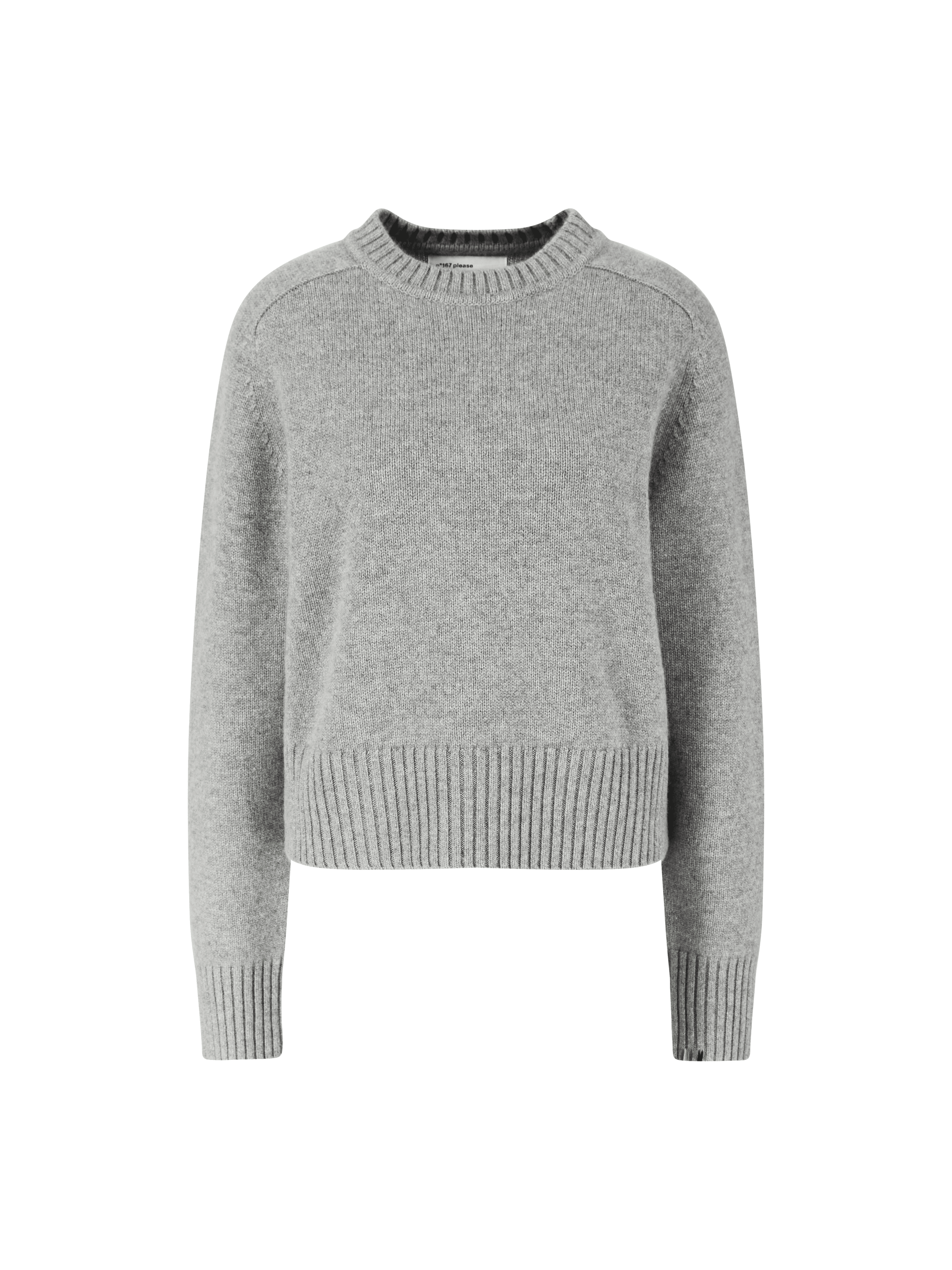 Cashmere-Rundhalspullover 'Please' Grau