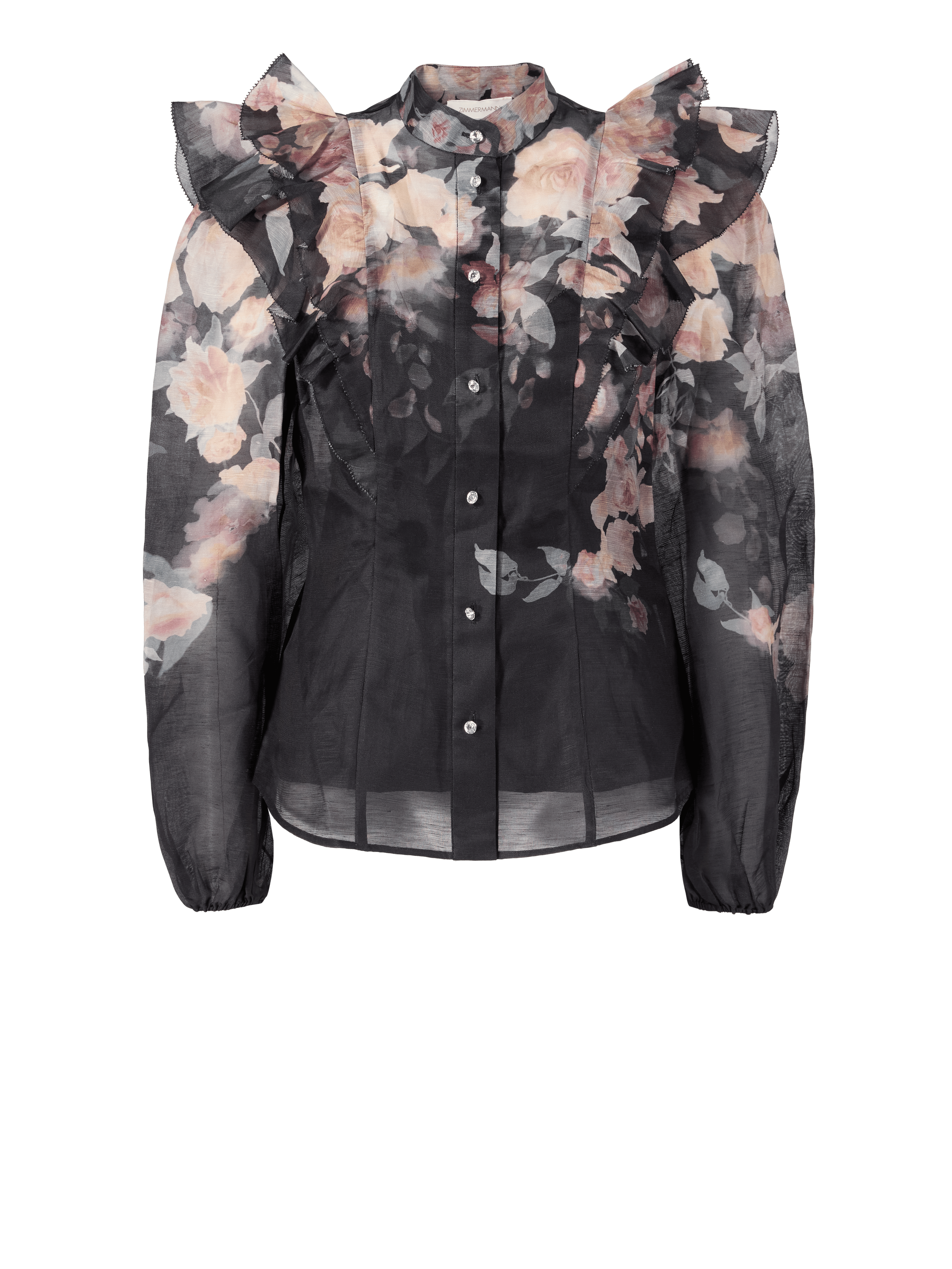 Blouse 'Crush Frill' black 