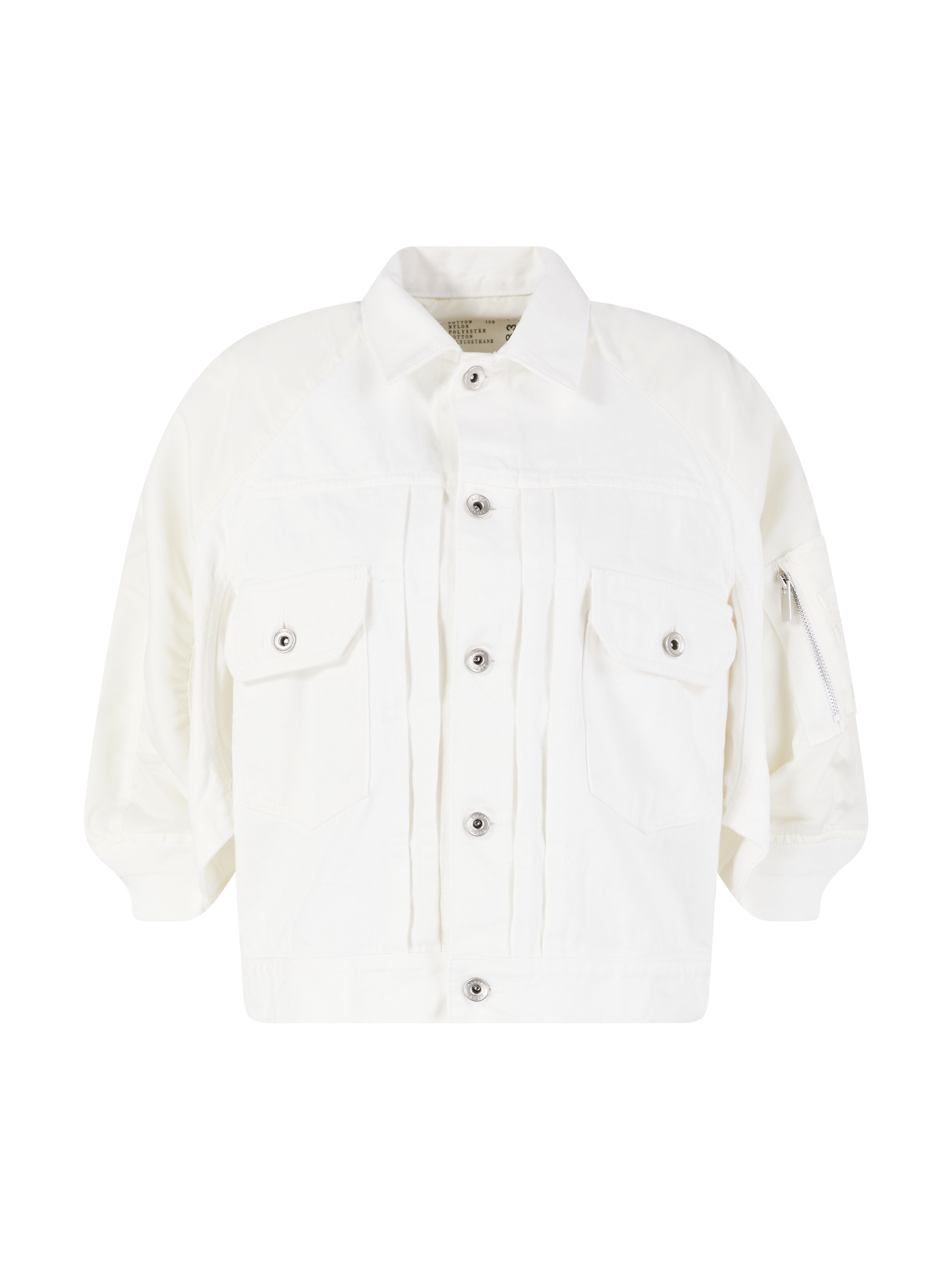 Denim-Jacke aus Twill in Weiß