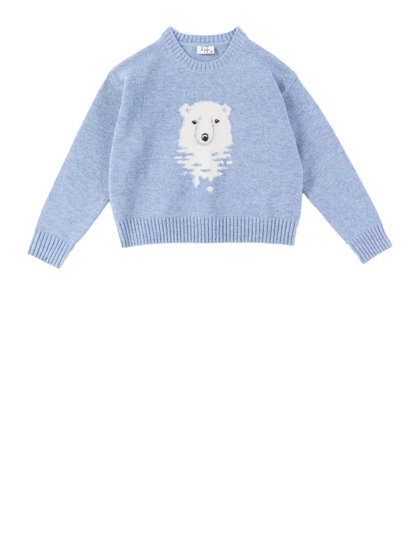 Pullover in Blau mit Animalprint