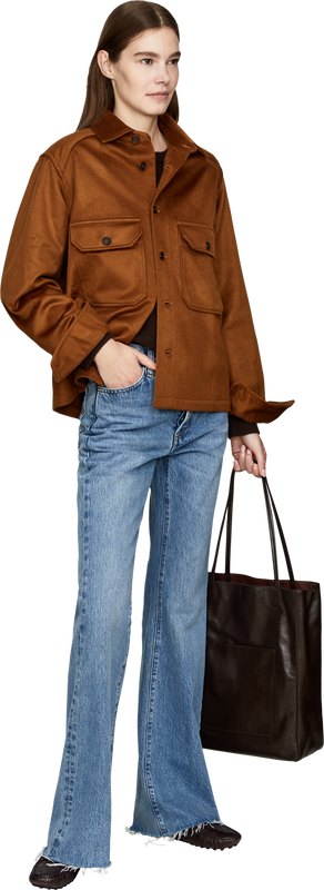 Cashmere-Jacke 'Jurgen' im Military-Stil Camel