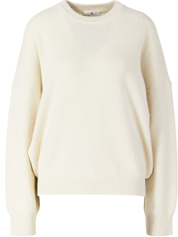 Cashmere jumper with a bubble silhouette – Vanilla
