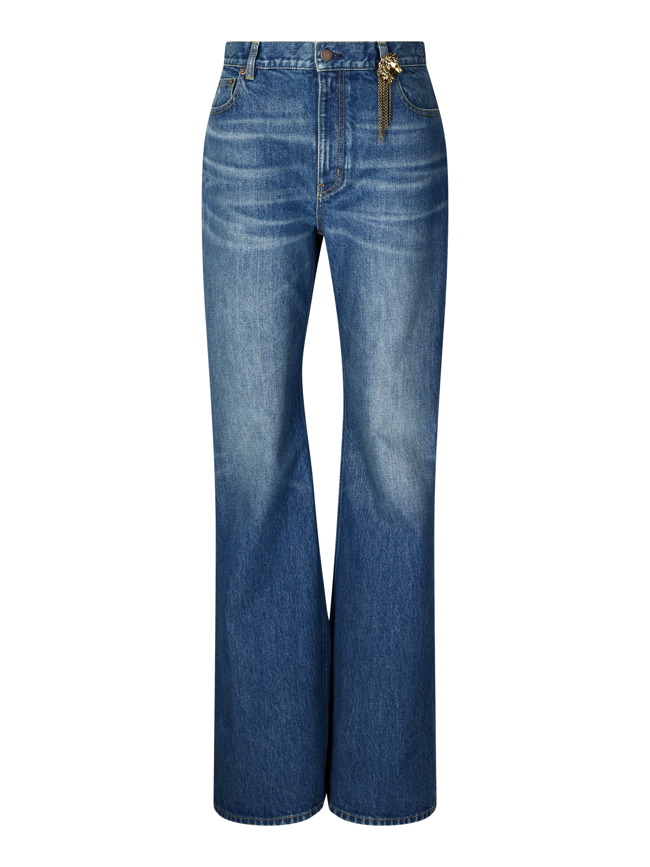 Boot-Cut Jeans Mittelblau
