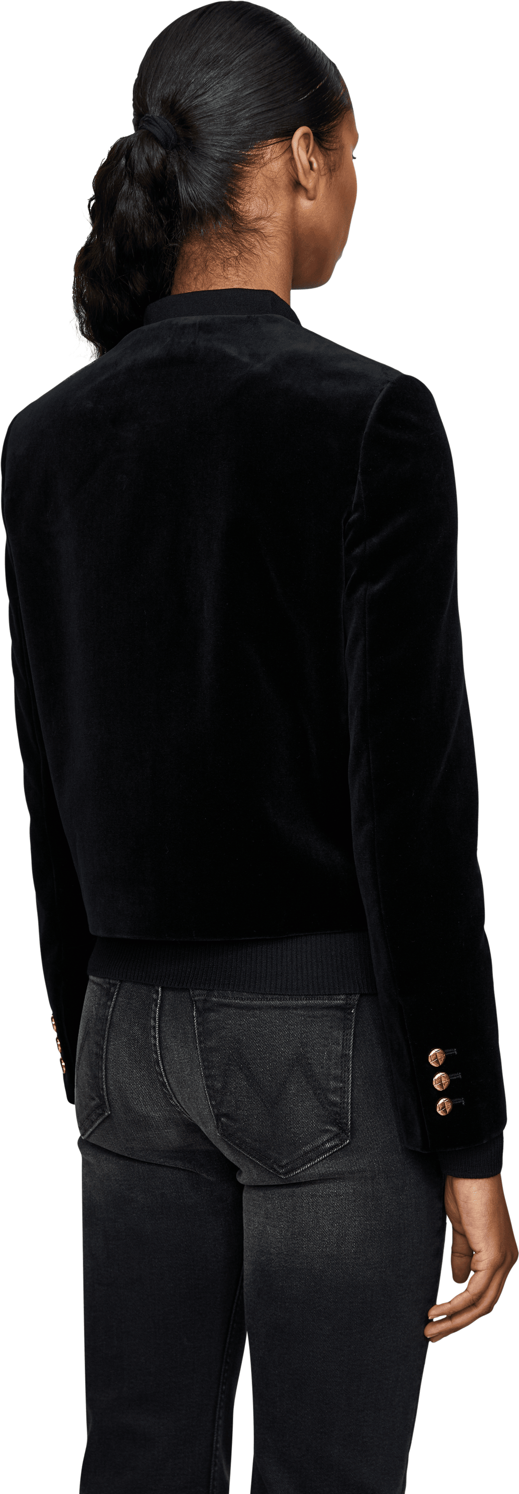 Blazé Milano Samtiger Bolero 'Jealousy Shamo' Schwarz, Rückansicht – UNGER.DE