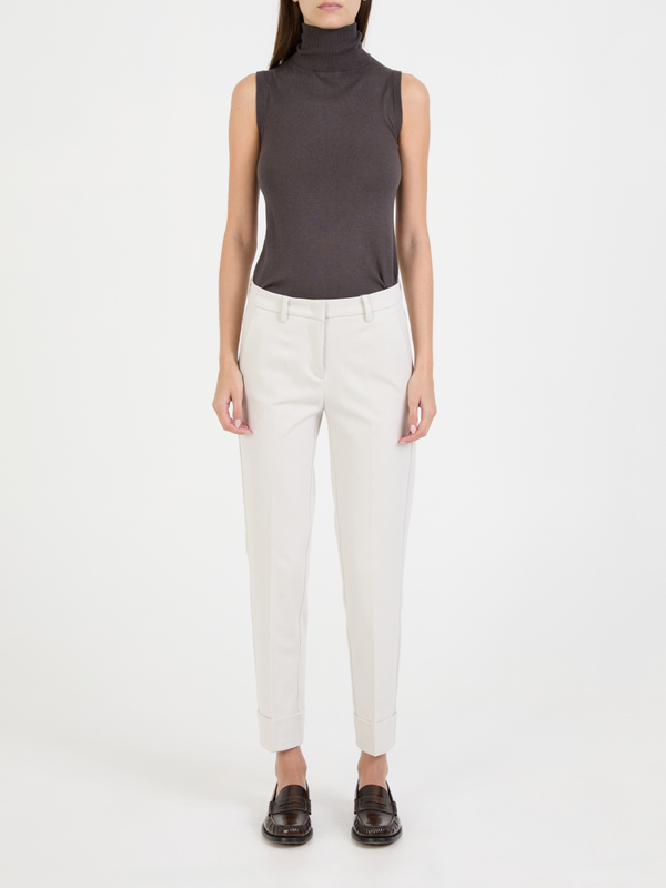 Stoffhose 'Krystal Jersey' Crème