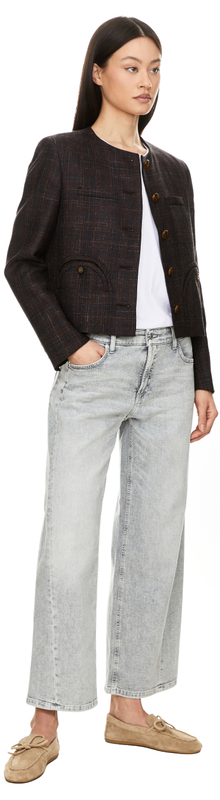 Straight-Leg Jeans 'Oria' Hellgrau