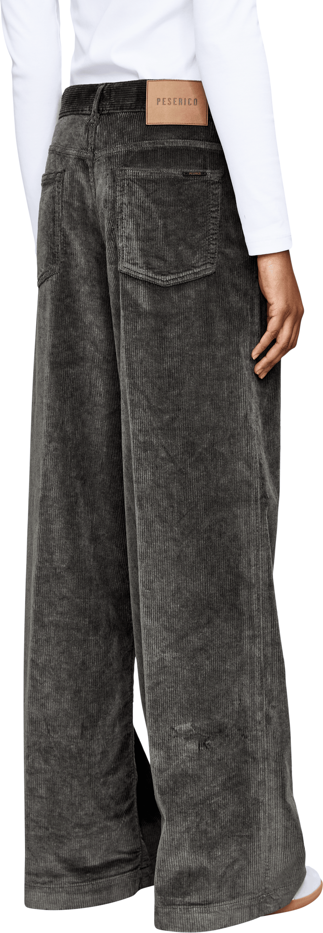 Peserico Weite Cordhose Eukalyptus, Rückansicht – UNGER.DE