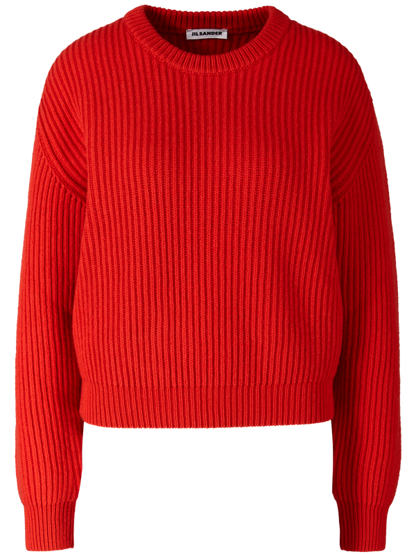 Red cashmere jumper