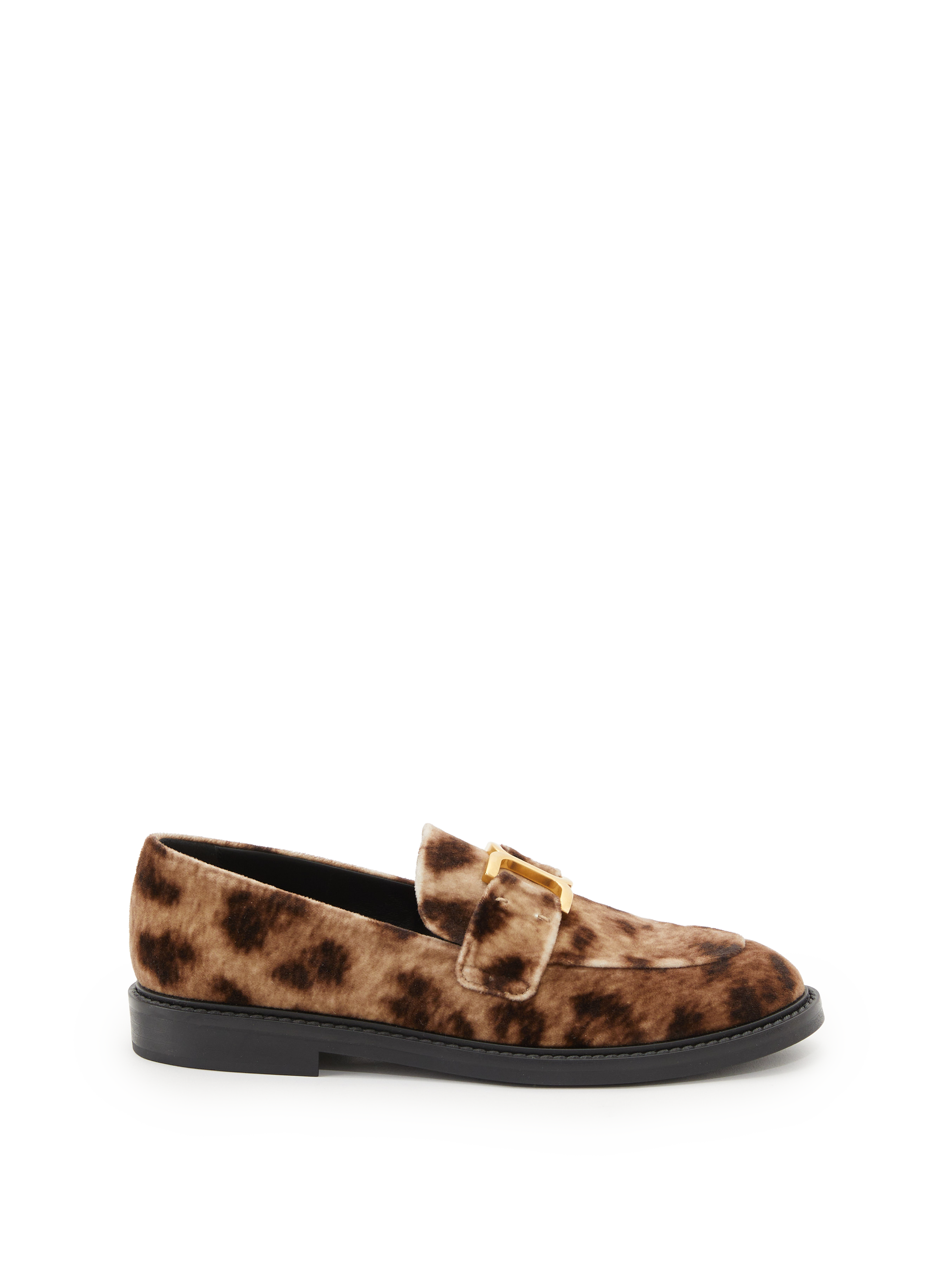 Loafer 'Marcie' with leo print light brown/black