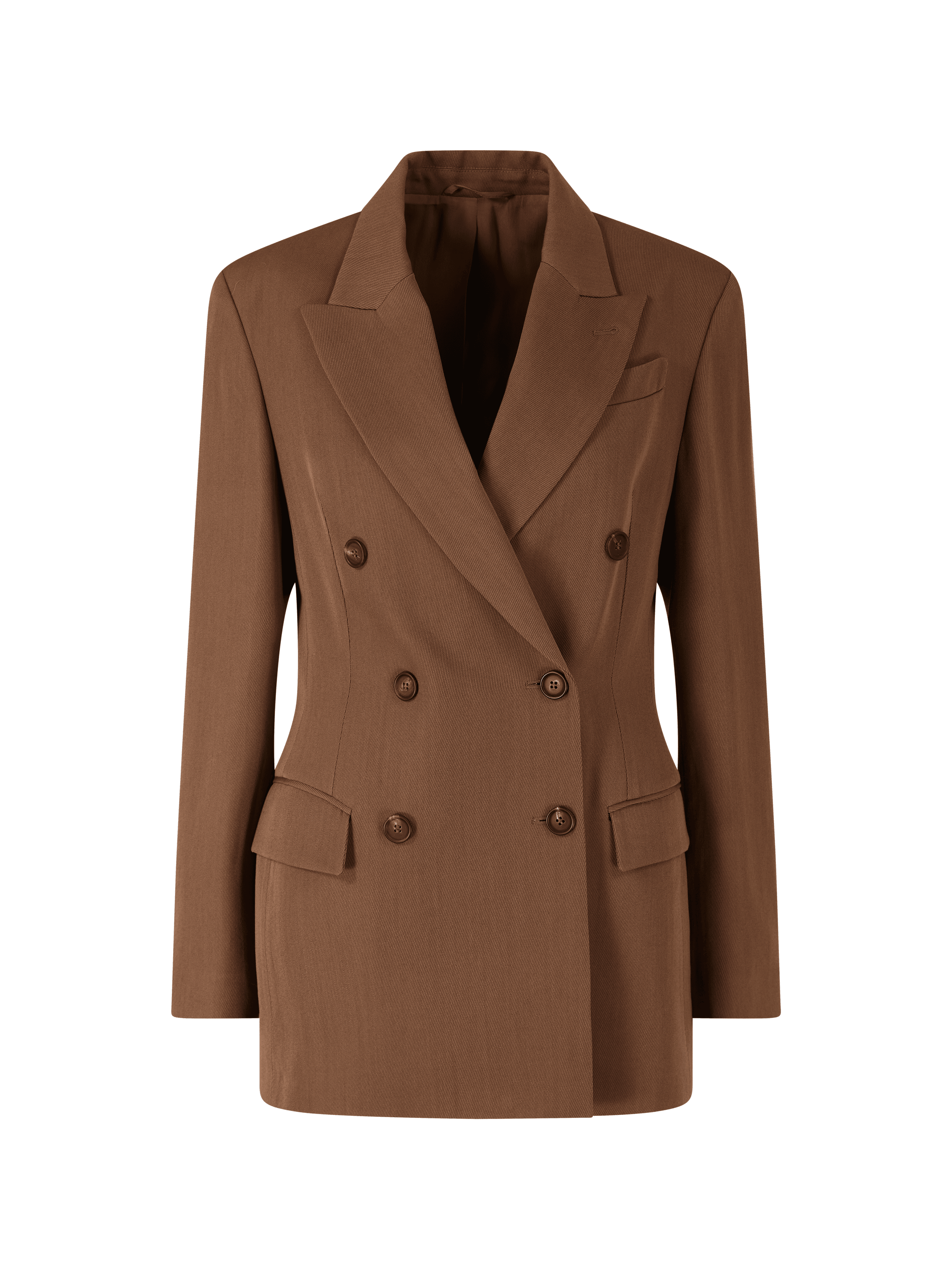 Doppelreihiger Blazer aus Schurwolle Braun