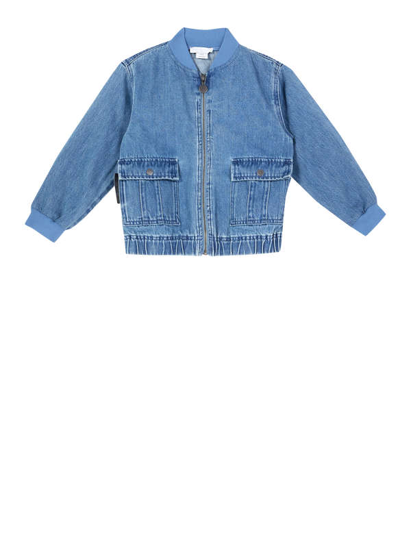 Denim Bomberjacke Mittelblau
