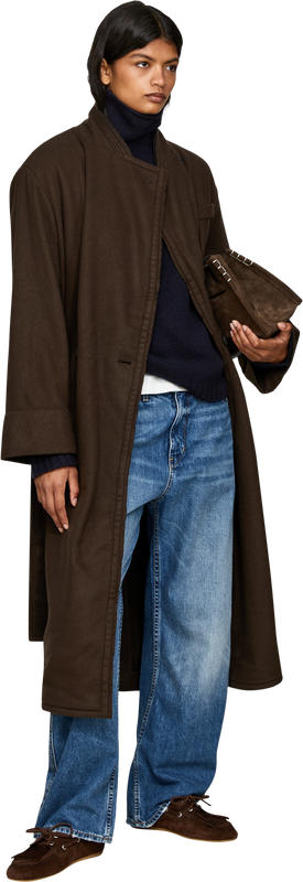 Cashmere-Mantel Dunkelbraun