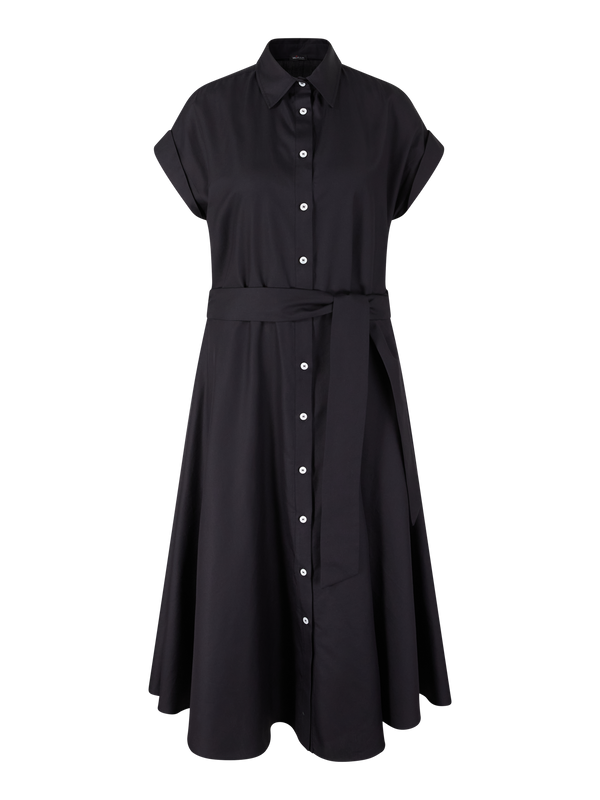 Blusenkleid mit Bindegürtel Schwarz