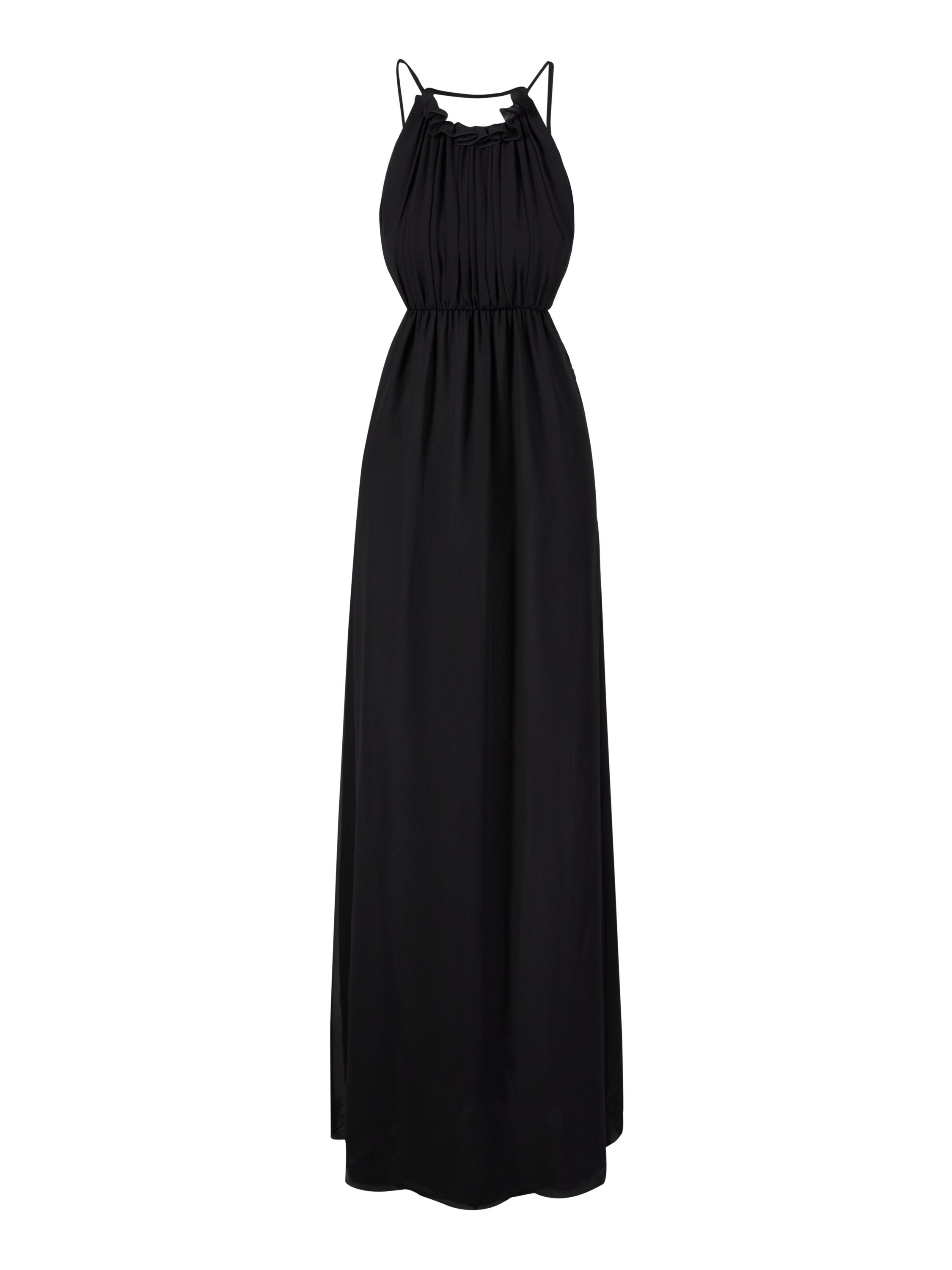 Seiden-Maxikleid Schwarz