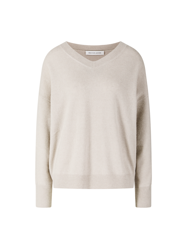 Cashmere-Seidenpullover 'Naelda' Kitt