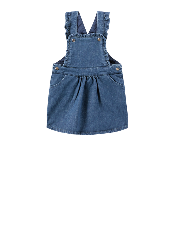 Jeanskleid mit Latz Blau