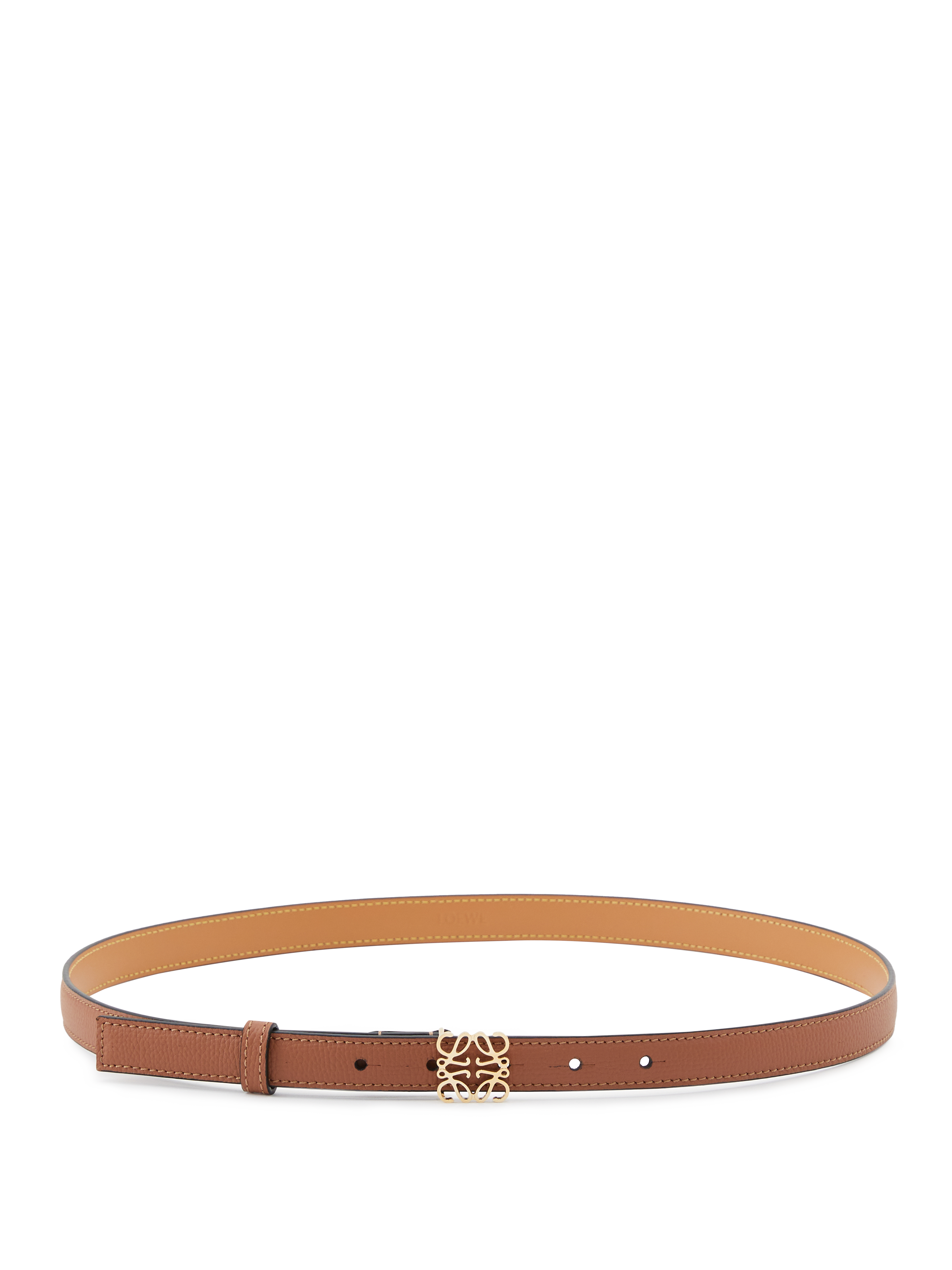 Belt with anagram gold/brown