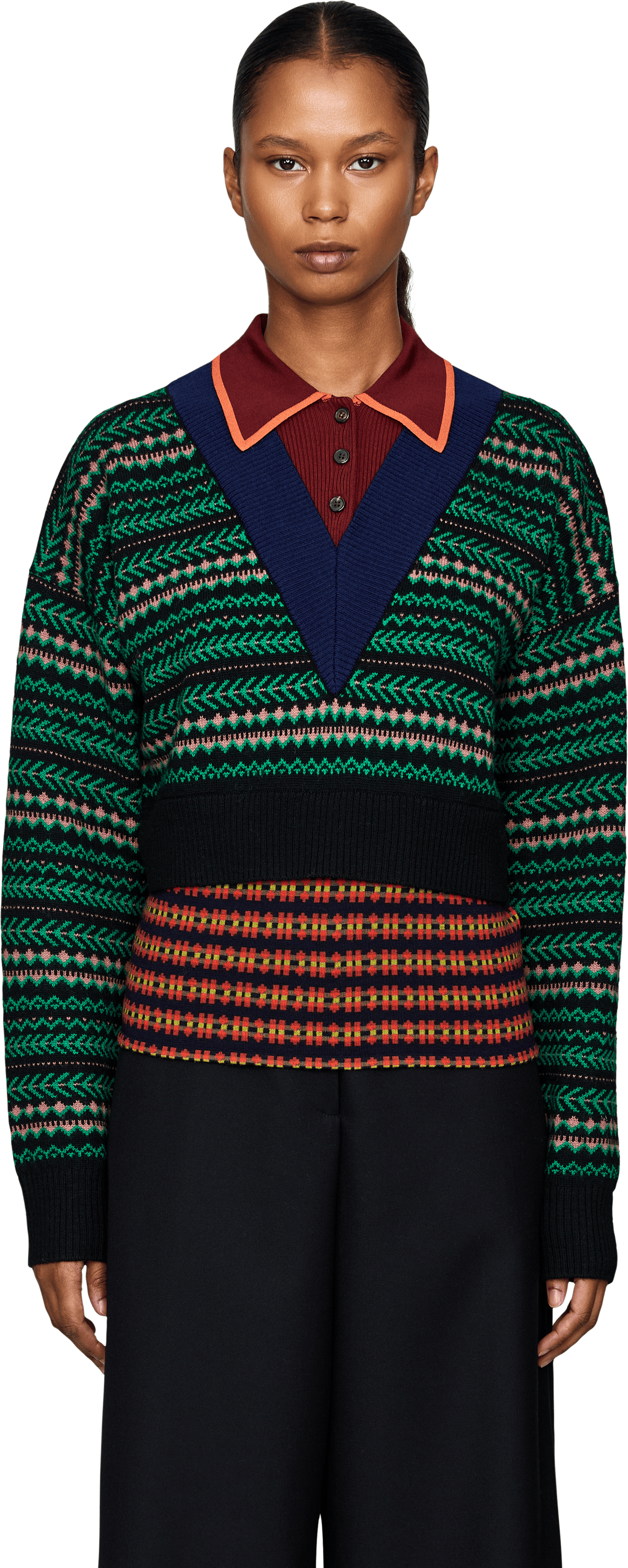 Dries van Noten 'Toinette' jumper with jacquard pattern multi, Front view – UNGER.DE