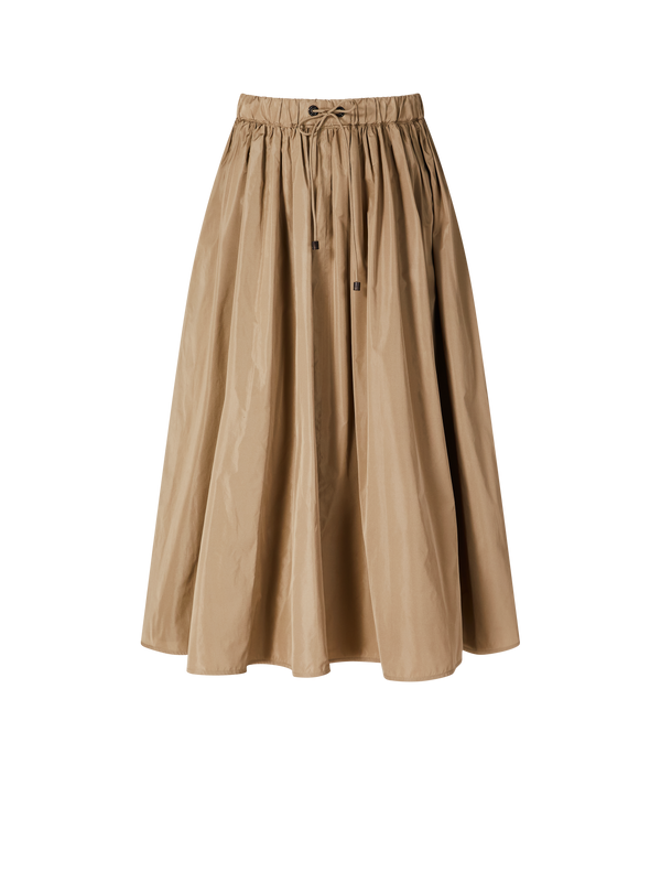 Ausgestellter Midirock 'Lonza' Beige