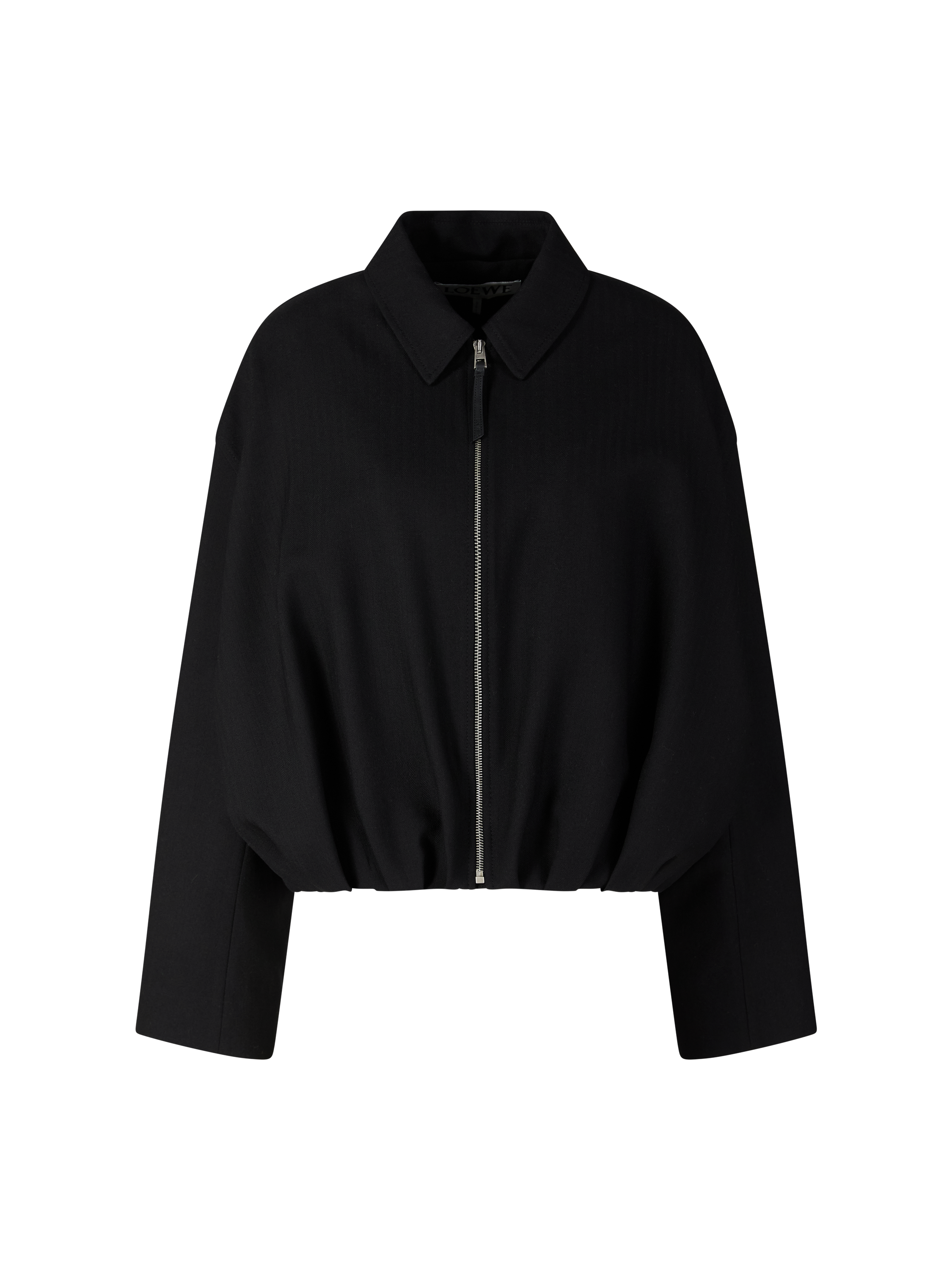 Wolljacke 'Draped' Schwarz