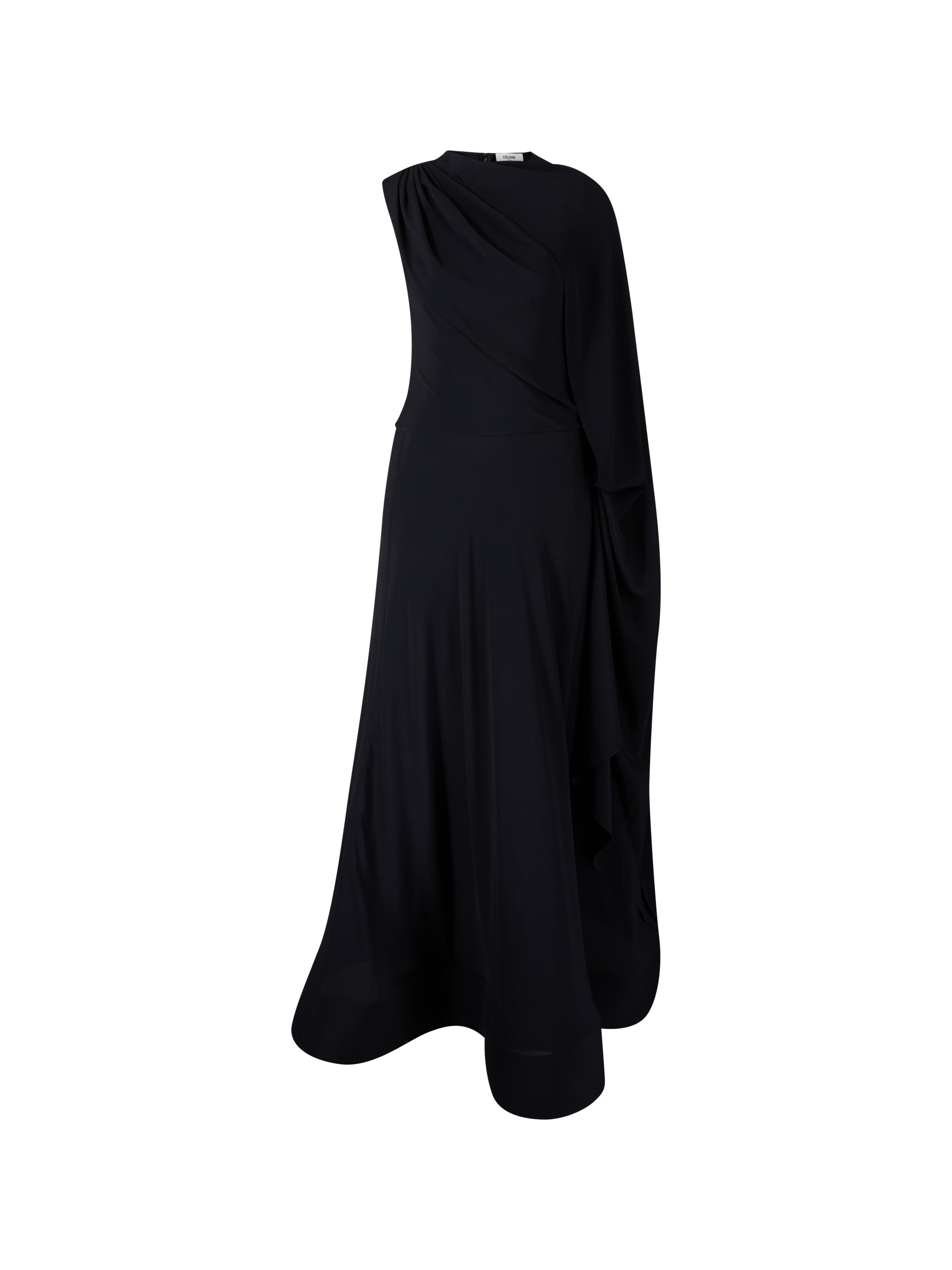 Maxikleid mit dynamischem Saum Schwarz